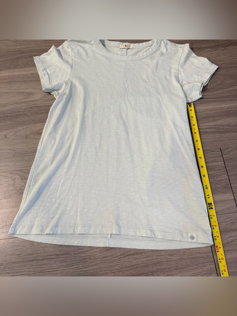 Rag & Bone Organic Cotton Slub Tee Light Blue | Women’s Large - Picture 5 of 6